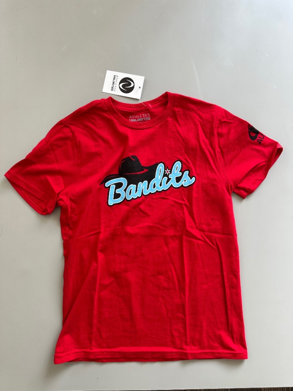 NWT ATHLETICS UNLIMITED AUSL Softball YOUTH SS BANDITS TEE T-shirt YM Medium